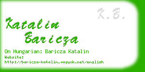 katalin baricza business card